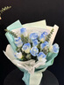 鲜花同城配送满天星碎冰蓝玫瑰花束小时达送女朋友生日礼物 【高级感】11朵碎冰蓝玫瑰 同城今日达-可预约日期时间 实拍图