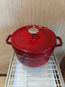 翰乐舒心大叔系列埃尔珐精铁炖汤家用煲汤锅至尊珐琅锅电磁炉燃气灶用 HL-IRFA11-2 中国红 24cm 实拍图