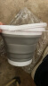 【折叠水桶】便携式钓鱼户外赶海车载水桶加厚压缩桶家用学生宿舍 折叠水桶【5L】灰色款 1个装 实拍图