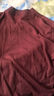 布先生明星同款秋冬季可机洗纯羊毛衫男士毛衣 酒庄红 2XL-185 实拍图