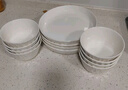 肃匠陶瓷餐具简约盘子碗套装纯白釉下彩餐具套装釉下彩碗碟套装微波炉 竹月(8碗4盘) 12件套 实拍图