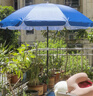 遮阳伞户外太阳伞大伞摆摊伞庭院伞雨伞双层折叠夜市伞商用广告伞 防锈款【蓝色】2.4M加厚银胶防晒 实拍图