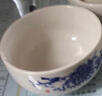 美味世家酒店餐厅家用餐具米饭碗4.5英寸陶瓷护边碗汤碗纯白沙拉甜品面碗 4.25英寸青花饭碗 实拍图
