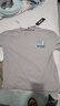 GLM华夫格短袖男款夏季宽松大码重磅白色五分袖简约百搭圆领男士t恤 实拍图