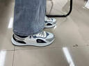 里奇.乔丹   RICKY JORDAN男鞋春夏品牌皮面透气运动鞋休闲减震旅游鞋户外百搭防臭跑步鞋男 QD331白色【皮面款】 39 实拍图
