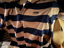 JEEP吉普长袖t恤男纯棉春秋新款翻领男士宽松条纹体恤衫大码男装上衣 卡其色 XL (建议体重150-165斤) 实拍图
