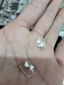 榛橙S999银梅花耳挂式耳钉女小众设计感足银耳钩耳环百搭养耳洞耳饰 999足银梅花耳钩 实拍图