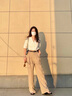 FitonTon白色短袖衬衫女雪纺v领职业正装面试衬衣通勤百搭上衣FTC0011L 实拍图