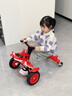 贝特萌儿童飞机漂移车宝宝脚蹬脚踏三轮车滑行摇摆车小孩3-6岁生日礼物 红色+音乐灯光+座椅调节+橡胶轮 山姆同款 实拍图