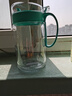 茶花（CHAHUA）厨房玻璃油壶调味罐油罐醋瓶酱油瓶带防尘盖防漏油瓶 湖蓝色  550ML 实拍图