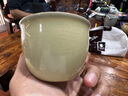 真迹汝窑品茗杯开片可养主人杯大容量陶瓷杯单杯米黄茶杯功夫茶具配件 米黄汝窑水缸杯 实拍图