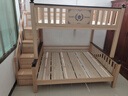 莱客轩（LAIKEXUAN）儿童上下床双层实木高低子母床可分体拼接床梯柜款上铺150下铺180 实拍图