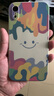 孜泰 适用苹果XR手机壳液态硅胶iphoneXR保护套彩绘个性创意防摔软壳【笑脸】 6.1英寸白色 实拍图
