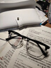 痞帅眉线型半框眼镜男可配有度数近视防蓝光学生潮牌理工男眼镜框 黑银框【镜盒镜布】 0度平光防蓝光镜片 实拍图