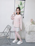 moonkids女童速干运动套装儿童2025秋装新款长袖瑜伽服大童跑步训练网球服 19556粉色速干长袖T恤 120 cm 实拍图
