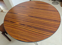 赛森 折叠圆桌餐桌家用简易可折叠6人小户型8人简易圆形老式吃饭桌子 棕木纹黑包边【直径90厘米】 0cm 不锈钢架 实拍图