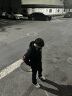 7家优品黑色美式高街弯刀直筒男士加绒牛仔裤男冬季微喇休闲裤男裤子男 DFFS-701黑色 XL【建议125斤-140斤】 实拍图