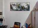 彼枫2026新款挂画有山无水靠山图装饰画办公室山水风景画客厅背景字画 A【背有靠山】 长140高60cm 亮丽晶瓷画+铝合金框【黑框】 实拍图