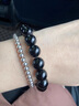优格丽新年天然黑水晶手链黑色属水男女情侣手串水晶原石手串饰品马年 款式一 珠子大小10mm 实拍图