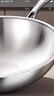 韩笑食品级纯316不锈钢炒锅无涂层家用圆底燃气炉电磁炉炒菜锅不粘锅 316钢圆底炒锅【配三件套】 32cm 实拍图