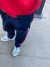 夏季中小学生校服短裙校裤统一标准藏青色休闲校服裙子裤子二条杠 深蓝长裤红白条 140 实拍图
