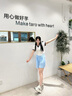 夏季新款冰丝凉感山本短裤女款速干阔腿五分中裤高腰百搭休闲薄款 K01-湖蓝色 L 建议105-120斤 实拍图