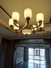 灯尉仕客厅吊灯新中式全屋灯具套餐轻奢大气餐厅灯复式楼别墅中国风灯饰 6头-配全光谱三色光源 实拍图