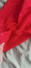 贝瑞加（Babyprints）宝宝拜年服纯棉红色连体衣婴儿百天衣服长袖四季爬服护肚 喜乐66 实拍图
