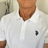 U.S. POLO ASSN.polo衫男短袖男夏季保罗商务休闲翻领男装上衣t恤珍珠白 L 实拍图