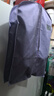 小黑裙透气皮草衣服防尘罩貂皮大衣专用防尘袋大衣罩挂式家用加长款牛津布西服西装套子衣服罩子收纳袋挂衣袋 麻紫色（平面款） 短款 90*58cm 实拍图