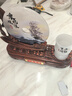 匠驴一帆风顺帆船办公室工艺摆件高档玉石平安扣笔筒公司乔迁开业礼物 大号 长40.3宽12.3高33厘米 实拍图
