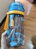 富光塔塔塑料儿童水杯tritan夏季吸管杯小学生大容量运动户外太空杯子 蓝色恐龙 500ml 实拍图