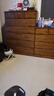 鲁菏鑫森斗柜 实木斗柜现代简约卧室客厅抽屉式收纳柜子储物柜 浅胡桃高五斗【升级带锁款】 实拍图