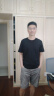 布先生春夏季短袖T恤男士纯棉小白T纯色内搭打底衫 黑色 L/175  实拍图