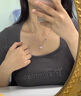 迪后（Dirholl）四叶草铂金项链女镶钻PT950吊坠白金锁骨链七夕情人节礼物送女友 铂金项链搭配白钻吊坠【免费刻字/代写贺卡】 实拍图
