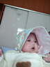 伊米伦防紫外线新生婴儿帽子遮阳帽夏天薄款男女宝宝公主帽防晒帽 花园小兔/粉色森林 M码建议3-12个月 实拍图
