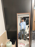 小匠材穿衣镜落地镜试衣欧式全身镜复古入户置地壁挂家用卧室镜子160桃 实拍图