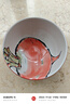 美浓烧（Mino Yaki） 绘手纸面碗日式和风蔬菜大碗釉下彩味千拉面碗日本进口餐具 红萝卜小碗HLB-1 实拍图