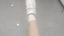 特步女鞋夏新款休闲板鞋女空军一号简约运动休闲低帮百搭舒适小白鞋 白色 38 实拍图