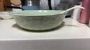 佩尔森（CERAMICS）新款酸菜鱼大盆碗双耳汤碗大号家用水煮鱼小龙虾专用碗汤盆 12英寸双耳大盆碗-奶绿色+奶油勺 1英寸双耳 实拍图