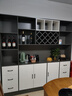 红森集酒柜客厅餐边柜一体靠墙柜子简约现代展示柜高柜酒吧柜可定制 灰+白门 长200宽30高200 实拍图