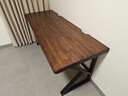 官顾实木电脑桌双人台式家用电竞桌两人长条大板书桌办公桌卧室工作台 松木桌子-K字型碳钢桌腿 120*60*75cm 厚5cm 实拍图