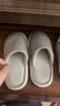 优调棉拖鞋男软底舒适居家抗菌保暖防滑静音大码地板拖鞋冬 米白46-47 实拍图