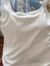 允橘白色带胸垫吊带背心女运动上衣可外穿内搭无袖工字背心打底紧身 简约工字白色背心 均码 【建议80-120斤】 实拍图