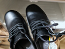 马登德比鞋厚底增高鞋子男女休闲皮鞋真皮英伦风大头高帮百搭马丁靴 磨砂黑 （正码正拍&4cm增高/珠光感/时尚） 45 男码 实拍图