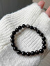 蔓笙银耀石手串男士复古新中式黑曜石佛珠手链男文玩串珠把件生日礼物 10mm 实拍图