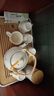 古笙记 防烫杯 景德镇陶瓷茶具套装家用茶壶茶杯现代简约中式手绘泡茶壶 白金梅花 储水茶盘+茶叶罐 7件 实拍图