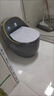新款家用鸡蛋型灰色马桶现代轻奢创意彩色坐便器虹吸式大冲力节水 创意浮雕鸡蛋型马桶-灰色-轻奢金 400mm 实拍图