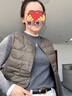 无印良品（MUJI）女式 轻量羽绒便携式 背心 马甲马夹女款冬季内胆保暖女装 卡其绿 M (160/84A) 实拍图