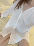 瑶梦令性感睡衣女夏季纯欲风白衬衫睡裙仿真丝家居服生日礼物送女友内衣 白色-送礼首选 M （建议100-120斤） 实拍图